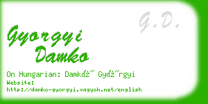 gyorgyi damko business card